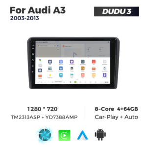 Navigatie Dedicata Audi A3 2003-2013 DUDU3 9" 4GB RAM, 64GB ROM, Octacore, Ecran HD, CarPlay&AndroidAuto, Android - imagine 4