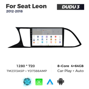 Navigatie Dedicata Seat Leon 2012-2018 DUDU3 9" 4GB RAM, 64GB ROM, Octacore, Ecran HD, CarPlay&AndroidAuto, Android - imagine 4