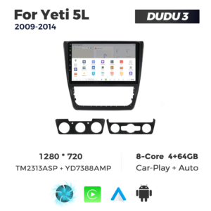 Navigatie Dedicata Skoda Yeti 5L 2009-2014 DUDU3 9" 4GB RAM, 64GB ROM, Octacore, Ecran HD, CarPlay&AndroidAuto, Android - imagine 4