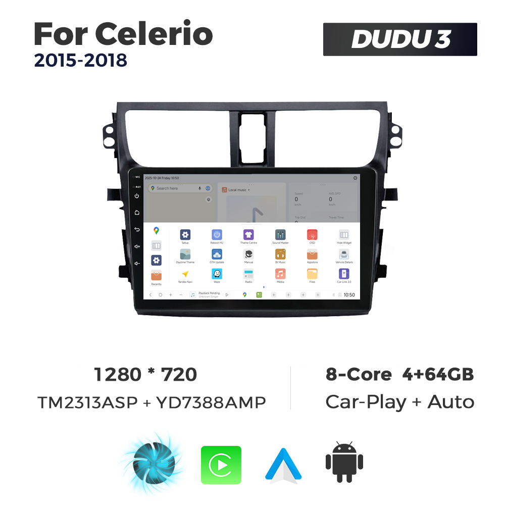 Navigatie Dedicata Suzuki Celerio 2015-2018 DUDU3 9" 4GB RAM, 64GB ROM, Octacore, Ecran HD, CarPlay&AndroidAuto, Android - imagine 4