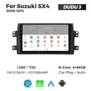 Navigatie Dedicata Suzuki SX4 2006-2014 DUDU3 9" 4GB RAM, 64GB ROM, Octacore, Ecran HD, CarPlay&AndroidAuto, Android - imagine 4