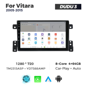 Navigatie Dedicata Suzuki Vitara 2005-2015 DUDU3 9" 4GB RAM, 64GB ROM, Octacore, Ecran HD, CarPlay&AndroidAuto, Android - imagine 4