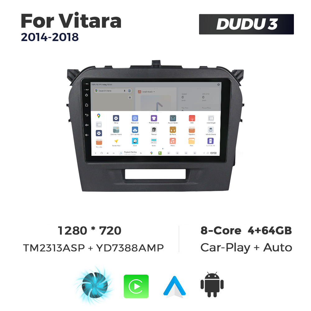 Navigatie Dedicata Suzuki Vitara 2014-2018 DUDU3 9" 4GB RAM, 64GB ROM, Octacore, Ecran HD, CarPlay&AndroidAuto, Android - imagine 4