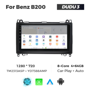 Navigatie Dedicata Benz B200 DUDU3 9" 4GB RAM, 64GB ROM, Octacore, Ecran HD, CarPlay&AndroidAuto, Android - imagine 4