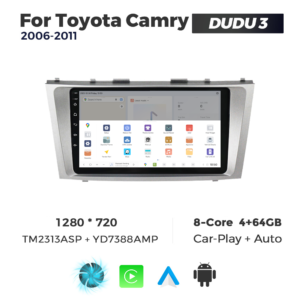 Navigatie Dedicata Toyota Camry 2006-2011 DUDU3 9" 4GB RAM, 64GB ROM, Octacore, Ecran HD, CarPlay&AndroidAuto, Android - imagine 4