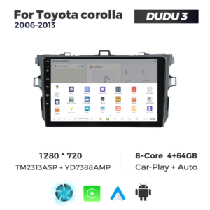 Navigatie Dedicata Toyota Corolla 2006-2013 DUDU3 9" 4GB RAM, 64GB ROM, Octacore, Ecran HD, CarPlay&AndroidAuto, Android - imagine 4