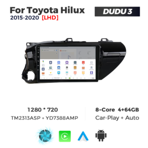 Navigatie Dedicata Toyota Hilux 2015-2020 DUDU3 9" 4GB RAM, 64GB ROM, Octacore, Ecran HD, CarPlay&AndroidAuto, Android - imagine 4