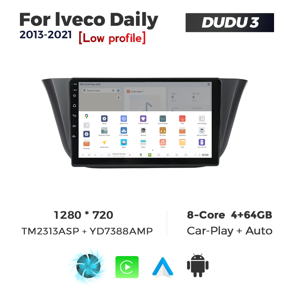 Navigatie Dedicata Iveco Daily 2013-2021 DUDU3 9" 4GB RAM, 64GB ROM, Octacore, Ecran HD, CarPlay&AndroidAuto, Android - imagine 4