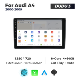 Navigatie Dedicata Audi A4 2000-2009 DUDU3 9" 4GB RAM, 64GB ROM, Octacore, Ecran HD, CarPlay&AndroidAuto, Android - imagine 4