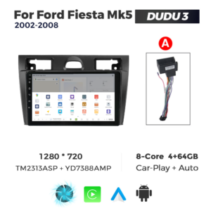 Navigatie Dedicata Ford Fiesta MK5 2002-2008 DUDU3 9" 4GB RAM, 64GB ROM, Octacore, Ecran HD, CarPlay&AndroidAuto, Android - imagine 4