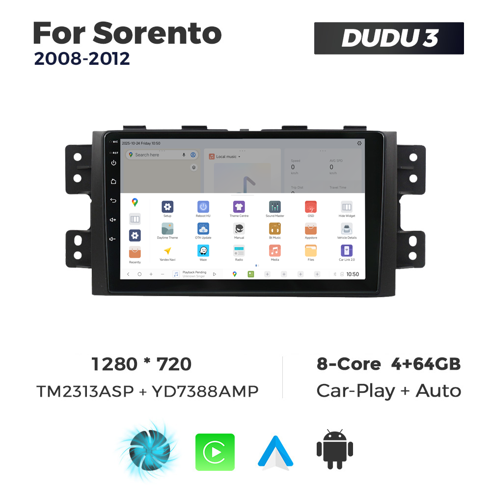 Navigatie Dedicata Kia Borrego Mohave 2008-2012 DUDU3 9" 4GB RAM, 64GB ROM, Octacore, Ecran HD, CarPlay&AndroidAuto, Android - imagine 4