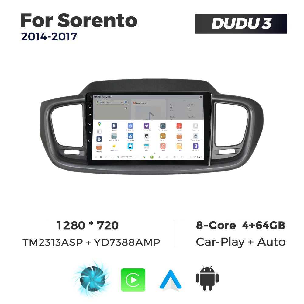 Navigatie Dedicata Kia Sorento 2014-2017 DUDU3 9" 4GB RAM, 64GB ROM, Octacore, Ecran HD, CarPlay&AndroidAuto, Android - imagine 4