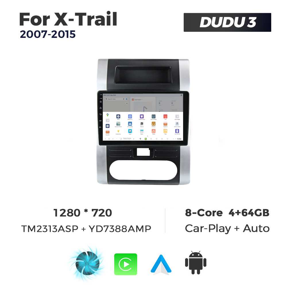 Navigatie Dedicata Nissan X-Trail 2007-2015 DUDU3 9" 4GB RAM, 64GB ROM, Octacore, Ecran HD, CarPlay&AndroidAuto, Android - imagine 4