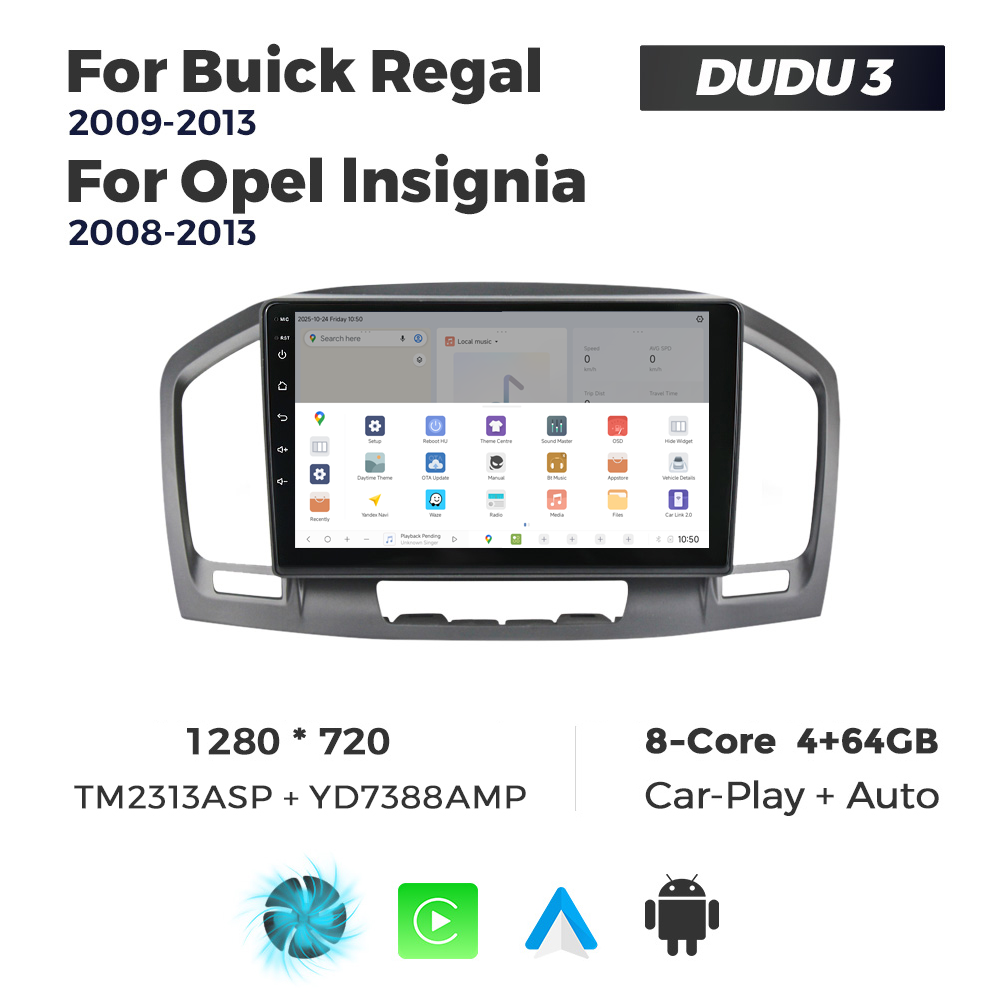 Navigatie Dedicata Opel Insignia 2008-2013 DUDU3 9" 4GB RAM, 64GB ROM, Octacore, Ecran HD, CarPlay&AndroidAuto, Android - imagine 4