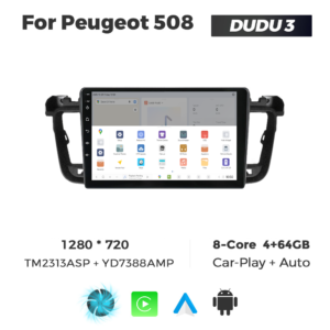 Navigatie Dedicata Peugeot 508 DUDU3 9" 4GB RAM, 64GB ROM, Octacore, Ecran HD, CarPlay&AndroidAuto, Android - imagine 4