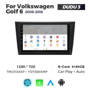 Navigatie Dedicata Volkswagen Golf 6 2008-2016 DUDU3 9" 4GB RAM, 64GB ROM, Octacore, Ecran HD, CarPlay&AndroidAuto, Android - imagine 4