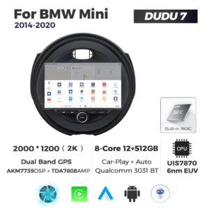 Navigatie Dedicata BMW MINI 2014-2020 DUDU7 9" 12GB RAM, 512GB ROM, Octacore, Ecran 2K, CarPlay&AndroidAuto, Android - imagine 4