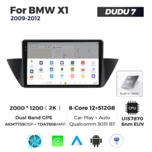 Navigatie Dedicata BMW X1 2009-2012 DUDU7 9" 12GB RAM, 512GB ROM, Octacore, Ecran 2K, CarPlay&AndroidAuto, Android - imagine 4