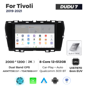 Navigatie Dedicata SsangYong Tivoli 2019-2021 DUDU7 9" 12GB RAM, 512GB ROM, Octacore, Ecran 2K, CarPlay&AndroidAuto, Android - imagine 4