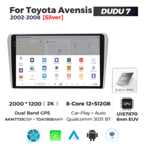 Navigatie Dedicata Toyota Avensis 2002-2008 DUDU7 9" 12GB RAM, 512GB ROM, Octacore, Ecran 2K, CarPlay&AndroidAuto, Android - imagine 4