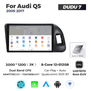 Navigatie Dedicata Audi Q5 2005-2017 DUDU7 9" 12GB RAM, 512GB ROM, Octacore, Ecran 2K, CarPlay&AndroidAuto, Android - imagine 4