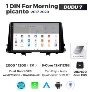Navigatie Dedicata Kia Morning Picanto 2017-2020 DUDU7 9" 12GB RAM, 512GB ROM, Octacore, Ecran 2K, CarPlay&AndroidAuto, Android - imagine 4