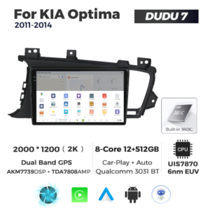 Navigatie Dedicata Kia Optima 2011-2014 DUDU7 9" 12GB RAM, 512GB ROM, Octacore, Ecran 2K, CarPlay&AndroidAuto, Android - imagine 4