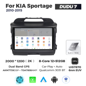 Navigatie Dedicata Kia Sportage 2010-2015 DUDU7 9" 12GB RAM, 512GB ROM, Octacore, Ecran 2K, CarPlay&AndroidAuto, Android - imagine 4