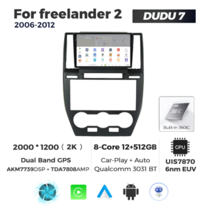 Navigatie Dedicata Land Rover Freelander 2 2006-2012 DUDU7 9" 12GB RAM, 512GB ROM, Octacore, Ecran 2K, CarPlay&AndroidAuto, Android - imagine 4