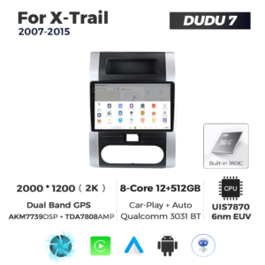 Navigatie Dedicata Nissan X-Trail 2007-2015 DUDU7 9" 12GB RAM, 512GB ROM, Octacore, Ecran 2K, CarPlay&AndroidAuto, Android - imagine 4