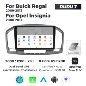 Navigatie Dedicata Opel Insignia 2008-2013 DUDU7 9" 12GB RAM, 512GB ROM, Octacore, Ecran 2K, CarPlay&AndroidAuto, Android - imagine 4
