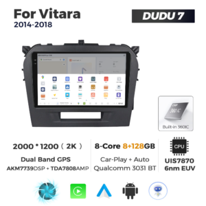 Navigatie Dedicata Suzuki Vitara 2014-2018 DUDU7 9" 8GB RAM, 128GB ROM, Octacore, Ecran 2K, CarPlay&AndroidAuto, Android - imagine 4