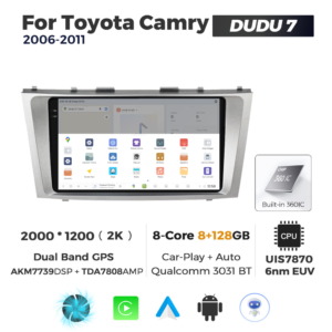 Navigatie Dedicata Toyota Camry 2006-2011 DUDU7 9" 8GB RAM, 128GB ROM, Octacore, Ecran 2K, CarPlay&AndroidAuto, Android - imagine 4