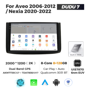 Navigatie Dedicata Chevrolet Aveo 2006-2012 DUDU7 9" 8GB RAM, 128GB ROM, Octacore, Ecran 2K, CarPlay&AndroidAuto, Android - imagine 4