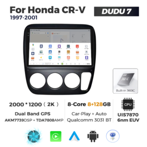Navigatie Dedicata Honda CRV 1997-2001 DUDU7 9" 8GB RAM, 128GB ROM, Octacore, Ecran 2K, CarPlay&AndroidAuto, Android - imagine 4