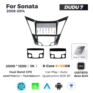 Navigatie Dedicata Hyundai Sonata 2009-2014 DUDU7 9" 8GB RAM, 128GB ROM, Octacore, Ecran 2K, CarPlay&AndroidAuto, Android - imagine 4