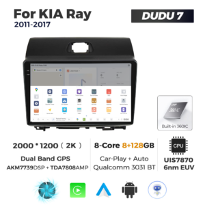 Navigatie Dedicata Kia Ray 2011-2017 DUDU7 9" 8GB RAM, 128GB ROM, Octacore, Ecran 2K, CarPlay&AndroidAuto, Android - imagine 4