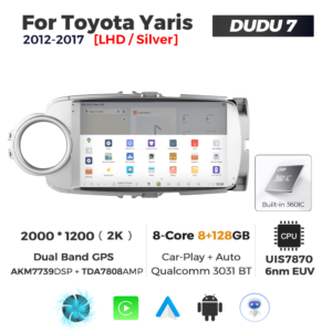 Navigatie Dedicata Toyota Yaris 2012-2017 DUDU7 9" 8GB RAM, 128GB ROM, Octacore, Ecran 2K, CarPlay&AndroidAuto, Android - imagine 4