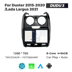 Navigatie Dedicata Renault Duster 2015-2020 DUDU3 9" 4GB RAM, 64GB ROM, Octacore, Ecran HD, CarPlay&AndroidAuto, Android - imagine 5
