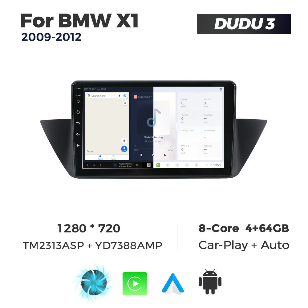 Navigatie Dedicata BMW X1 2009-2012 DUDU3 9" 4GB RAM, 64GB ROM, Octacore, Ecran HD, CarPlay&AndroidAuto, Android - imagine 5