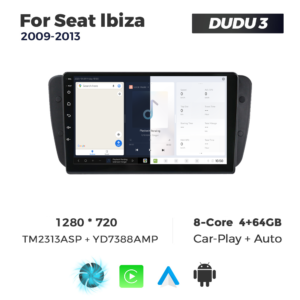Navigatie Dedicata Seat Ibiza 2009-2013 DUDU3 9" 4GB RAM, 64GB ROM, Octacore, Ecran HD, CarPlay&AndroidAuto, Android - imagine 5