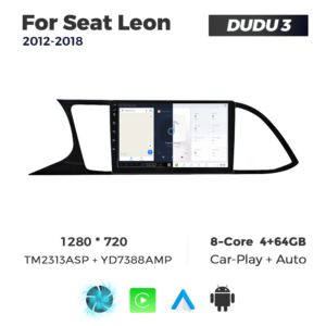 Navigatie Dedicata Seat Leon 2012-2018 DUDU3 9" 4GB RAM, 64GB ROM, Octacore, Ecran HD, CarPlay&AndroidAuto, Android - imagine 5