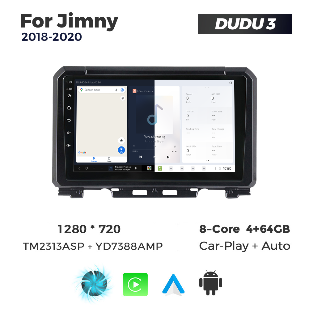 Navigatie Dedicata Suzuki Jimny 2018-2020 DUDU3 9" 4GB RAM, 64GB ROM, Octacore, Ecran HD, CarPlay&AndroidAuto, Android - imagine 5