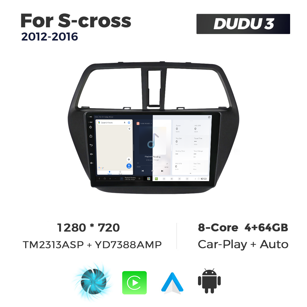 Navigatie Dedicata Suzuki S-Cross 2012-2016 DUDU3 9" 4GB RAM, 64GB ROM, Octacore, Ecran HD, CarPlay&AndroidAuto, Android - imagine 5
