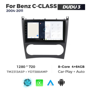 Navigatie Dedicata Benz C-Class 2004-2011 DUDU3 9" 4GB RAM, 64GB ROM, Octacore, Ecran HD, CarPlay&AndroidAuto, Android - imagine 5