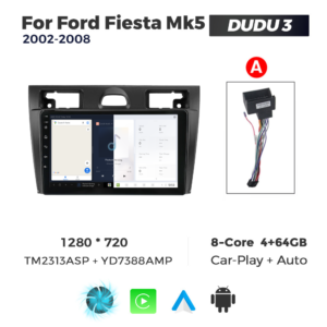 Navigatie Dedicata Ford Fiesta MK5 2002-2008 DUDU3 9" 4GB RAM, 64GB ROM, Octacore, Ecran HD, CarPlay&AndroidAuto, Android - imagine 5