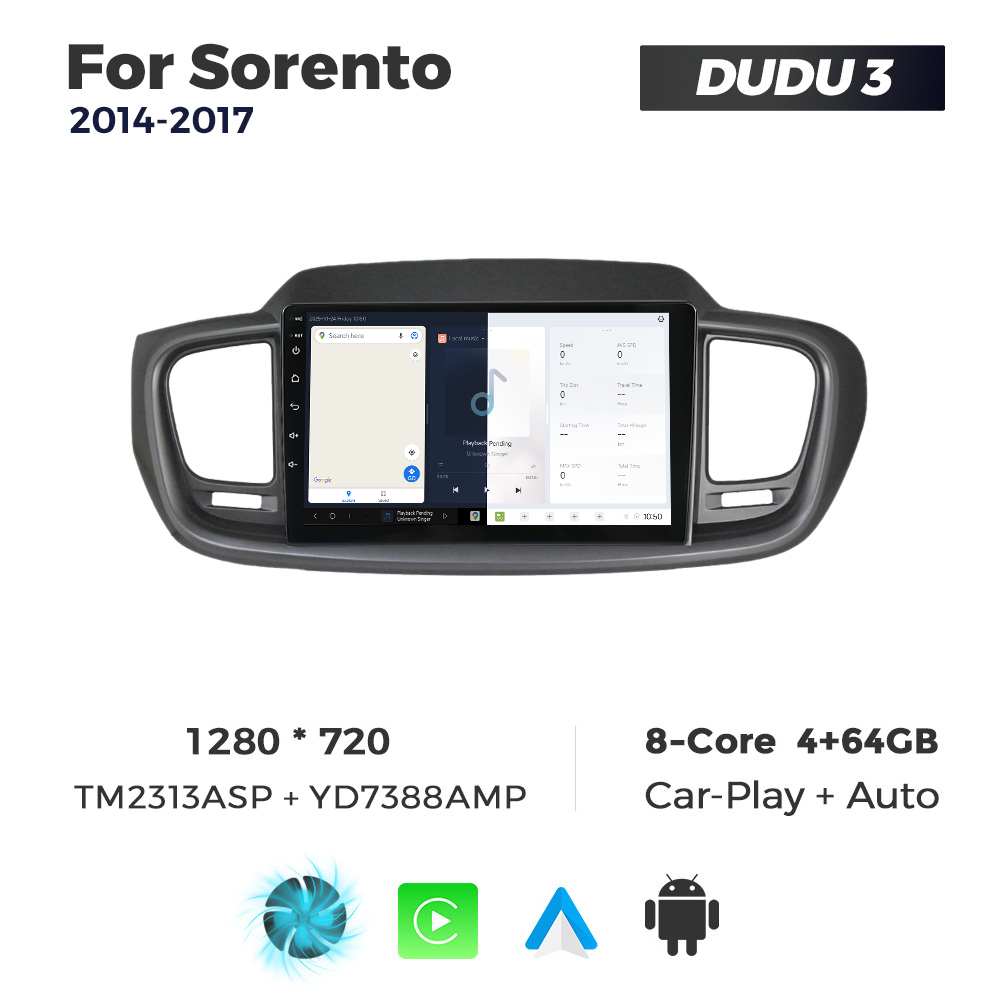 Navigatie Dedicata Kia Sorento 2014-2017 DUDU3 9" 4GB RAM, 64GB ROM, Octacore, Ecran HD, CarPlay&AndroidAuto, Android - imagine 5