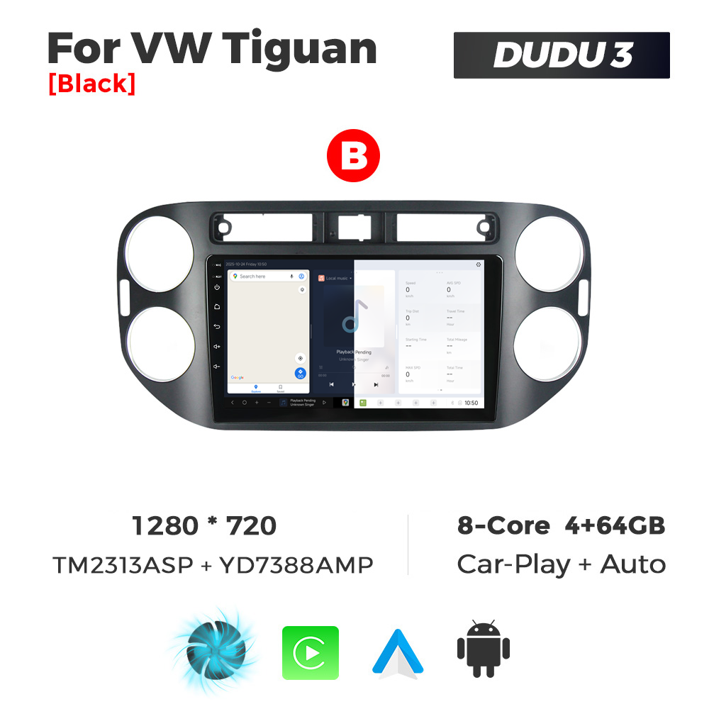 Navigatie Dedicata Volkswagen Tiguan 2007-2016 DUDU3 9" 4GB RAM, 64GB ROM, Octacore, Ecran HD, CarPlay&AndroidAuto, Android - imagine 5