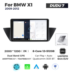 Navigatie Dedicata BMW X1 2009-2012 DUDU7 9" 12GB RAM, 512GB ROM, Octacore, Ecran 2K, CarPlay&AndroidAuto, Android - imagine 5