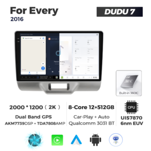 Navigatie Dedicata Suzuki Every 2016 DUDU7 9" 12GB RAM, 512GB ROM, Octacore, Ecran 2K, CarPlay&AndroidAuto, Android - imagine 5
